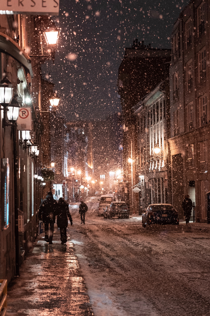 Rue de la ville de Québec à découvrir en hiver pour les expatriés